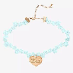 *NWOT* Melanie Martinez K-12 Floral Lace Choker - Blue